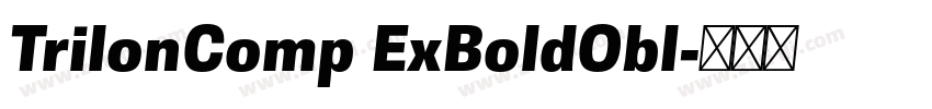TrilonComp ExBoldObl字体转换 TrilonComp ExBoldObl字体转换